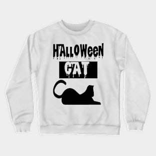 halloween cat Crewneck Sweatshirt